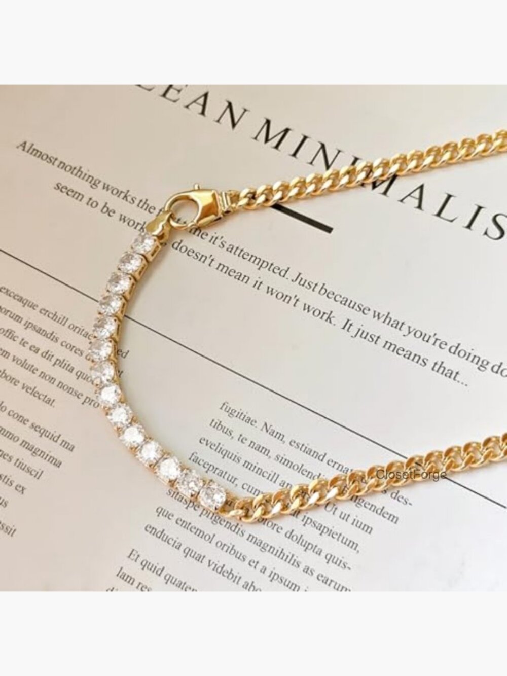 Chunky Thick Chain Toggle Clasp Pendant Necklace Baroque Pearl - Picture 7 of 7
